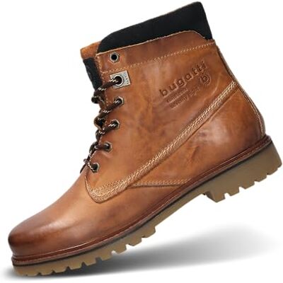 bugatti Bottes pour homme 321-aoq30 avec doublure froide, cognac, 44 EU bugatti Bottes pour homme 321-aoq30 avec doublure froide, cognac, 44 EU