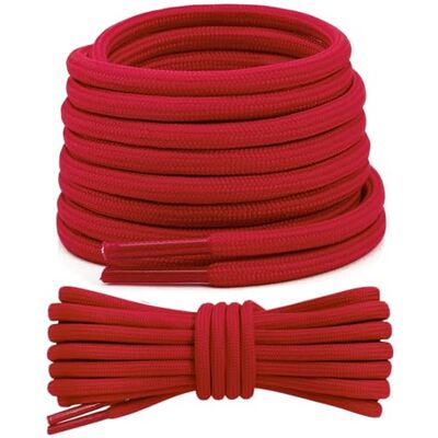 Stepace 2 Paires Lacets Ronds 4,5 mm Lacets Renforcés et Résistants pour Bottines, Chaussures de Randonnée, Chaussures de Travail, Chaussures de Marche Red 140 Stepace 2 Paires Lacets Ronds 4,5 mm Lacets Renforcés et Résistants pour Bottines, Chaussures de Randonnée, Chaussures de Travail, Chaussures de Marche Red 140