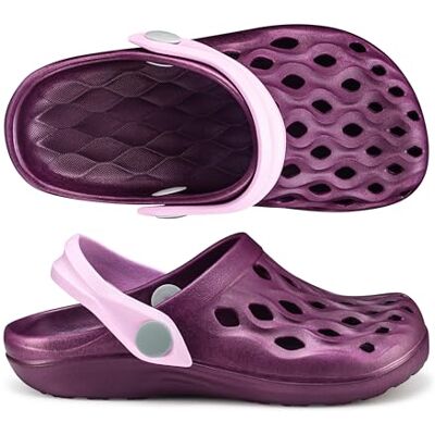 ESTRO Sabot Plastique Enfant Garcon Sabot Enfant Fille Mules et Sabots Fille CF02 (Violet, 27/28 EU) ESTRO Sabot Plastique Enfant Garcon Sabot Enfant Fille Mules et Sabots Fille CF02 (Violet, 27/28 EU)
