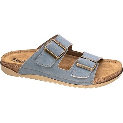 Fischer Markenschuh Mules pour femme, bleu clair, 41 EU Fischer Markenschuh Mules pour femme, bleu clair, 41 EU