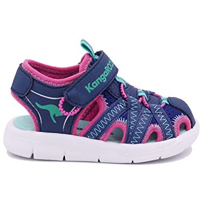 KangaROOS K-Lil Ev, Sandale Filles, Dk Navy Daisy Pink, 29 EU KangaROOS K-Lil Ev, Sandale Filles, Dk Navy Daisy Pink, 29 EU