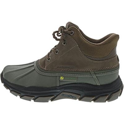 Skechers Bottes en caoutchouc pour homme, Doublure marron en cuir d'olive, 46 EU Skechers Bottes en caoutchouc pour homme, Doublure marron en cuir d'olive, 46 EU