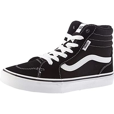 Vans Baskets montantes Yt Filmore unisexes pour enfant, Toile en daim noir et blanc, 33 EU Vans Baskets montantes Yt Filmore unisexes pour enfant, Toile en daim noir et blanc, 33 EU