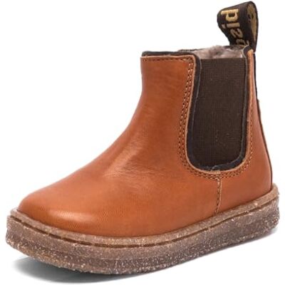 Bisgaard Bottines Chelsea Phillip pour enfant, bleu foncé, en cuir lisse, cognac, 21 EU Bisgaard Bottines Chelsea Phillip pour enfant, bleu foncé, en cuir lisse, cognac, 21 EU