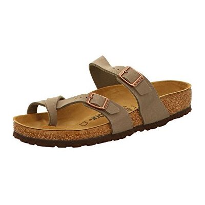 Birkenstock Tongs Mayari Birko-Flor Nubuck pour femme, stone, 38 EU Birkenstock Tongs Mayari Birko-Flor Nubuck pour femme, stone, 38 EU