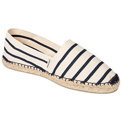 weltenmann Formentera – Espadrilles Slip-on Classiques en Coton à Rayures avec Sac en Tissu, 41-46, Handmade in Spain, Zebra, 43 EU weltenmann Formentera – Espadrilles Slip-on Classiques en Coton à Rayures avec Sac en Tissu, 41-46, Handmade in Spain, Zebra, 43 EU