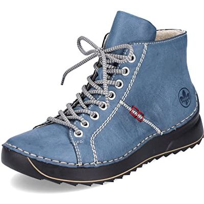 Rieker Femme Chaussures à Lacets 71510, Dame Chaussures Confortables, Bleu Blau 14, 38 EU Rieker Femme Chaussures à Lacets 71510, Dame Chaussures Confortables, Bleu Blau 14, 38 EU