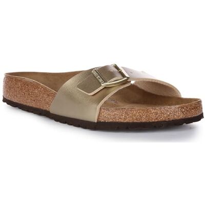 Birkenstock Madrid Mules/Sabots Femme Blanc/Or Mules Chaussures, doré, 37.5 EU Birkenstock Madrid Mules/Sabots Femme Blanc/Or Mules Chaussures, doré, 37.5 EU