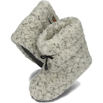 BeComfy Femmes Hommes Pantoufles Unisexe Isolées Chaussures de Laine Wool Chaud Hiver Lacets 36-46 EU, gris, 37 EU BeComfy Femmes Hommes Pantoufles Unisexe Isolées Chaussures de Laine Wool Chaud Hiver Lacets 36-46 EU, gris, 37 EU
