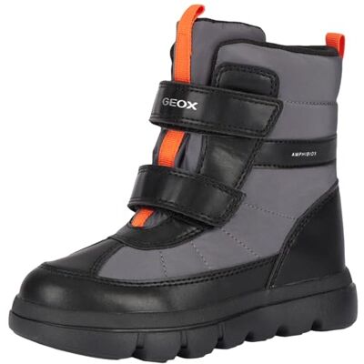 Geox J Willaboom Boy B Bottines pour garçon, Black Dk Grey, 34 EU Geox J Willaboom Boy B Bottines pour garçon, Black Dk Grey, 34 EU