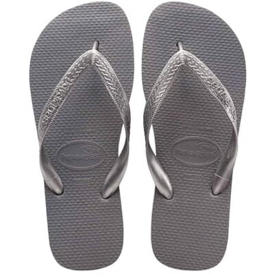 Havaianas Top Tiras (Mini Me), Tongs Fille, Steel Grey, 23/24 EU Havaianas Top Tiras (Mini Me), Tongs Fille, Steel Grey, 23/24 EU