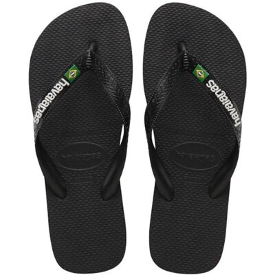 Havaianas Tongs fille/garçon avec logo Brasil, Noir, 35/36 EU Havaianas Tongs fille/garçon avec logo Brasil, Noir, 35/36 EU