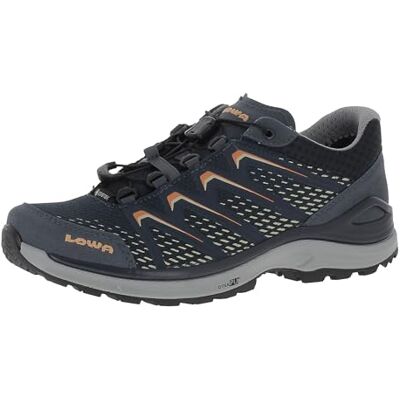 LOWA Chaussons Meadow GTX LO SL pour femme Bleu, Bleu acier et pêche, 37.5 EU LOWA Chaussons Meadow GTX LO SL pour femme Bleu, Bleu acier et pêche, 37.5 EU