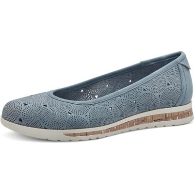 Jana Ballerines à pointe ronde pour femme végétalien, denim, 38 EU Jana Ballerines à pointe ronde pour femme végétalien, denim, 38 EU
