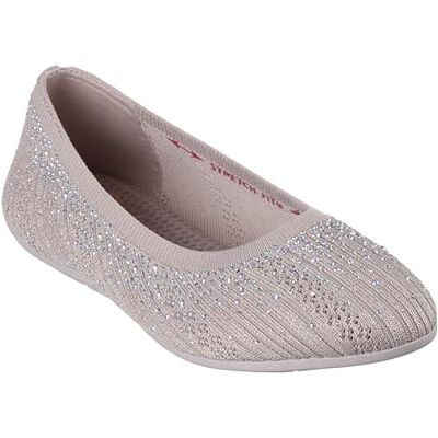 Skechers Ballerines plates Cleo 2.0 Glitzy DazeBallet pour femme, taupe, 37 EU Skechers Ballerines plates Cleo 2.0 Glitzy DazeBallet pour femme, taupe, 37 EU