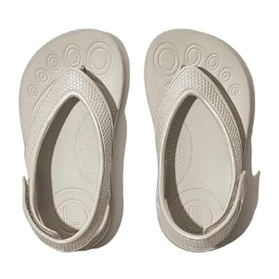 Fitflop Kids Iqushion Sandal with Backstrap Solid, Tongs Unisexe enfants, argent métallique, 26 EU Fitflop Kids Iqushion Sandal with Backstrap Solid, Tongs Unisexe enfants, argent métallique, 26 EU