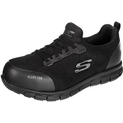 Skechers Femme Sure Track Jixie Mocassin, Textile Synthétique Noir, 37.5 EU Skechers Femme Sure Track Jixie Mocassin, Textile Synthétique Noir, 37.5 EU