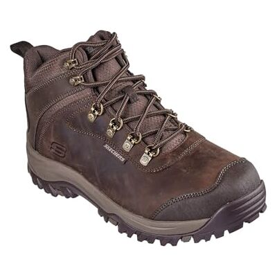 Skechers Cheville pour homme, Cuir synthétique cacao, 41 EU Skechers Cheville pour homme, Cuir synthétique cacao, 41 EU
