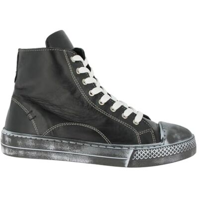 Andrea Conti Baskets à lacets pour femme, Noir Dirty, 40 EU Andrea Conti Baskets à lacets pour femme, Noir Dirty, 40 EU