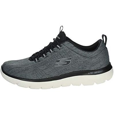 Skechers Homme Summits Louvin Espadrilles, Black Mesh/Pu/White Trim, 41.5 EU Skechers Homme Summits Louvin Espadrilles, Black Mesh/Pu/White Trim, 41.5 EU