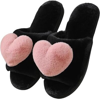YONGHONGKEJI Pantoufles mules moelleuses pour femme à bout ouvert Chaussons moelleux pour la maison et l'extérieur Légers et respirants Semelle antidérapante, Rouge, 35.5 EU YONGHONGKEJI Pantoufles mules moelleuses pour femme à bout ouvert Chaussons moelleux pour la maison et l'extérieur Légers et respirants Semelle antidérapante, Rouge, 35.5 EU