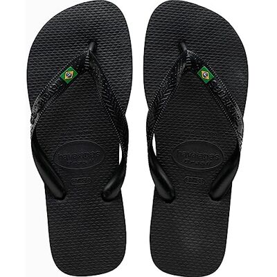 Havaianas Brasil Mixte Tongs, Black, 45/46 EU Havaianas Brasil Mixte Tongs, Black, 45/46 EU