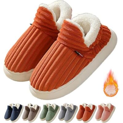 GARWAR Chaussons confortables et élégants Pluffi,Pantoufles-bottines Pluffi,Pantoufles unisexes confortables pour l'hiver,chaussures décontractées pour la maison (38/39EU,Orange) GARWAR Chaussons confortables et élégants Pluffi,Pantoufles-bottines Pluffi,Pantoufles unisexes confortables pour l'hiver,chaussures décontractées pour la maison (38/39EU,Orange)