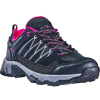 Black Crevice Damen Low-Cut Trekkingschuhe wasserdichte Outdoor-Schuhe mit Echtleder - Chaussures de trekking Black Crevice Damen Low-Cut Trekkingschuhe wasserdichte Outdoor-Schuhe mit Echtleder - Chaussures de trekking