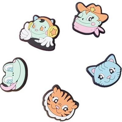 Crocs Lot de 5 chaussures unisexes Personnalisation avec Jibbitz pour charme de chaussures, dessins animés kawaii, dessins animés Kawaii, Einheitsgröße Crocs Lot de 5 chaussures unisexes Personnalisation avec Jibbitz pour charme de chaussures, dessins animés kawaii, dessins animés Kawaii, Einheitsgröße