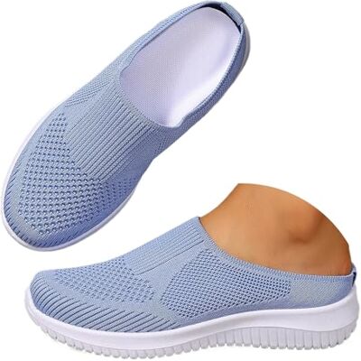 ZPLMIDE Pantoufles orthopédiques pour femmes, sandales décontractées en maille pour femme, sabots légers et respirants à plateforme à enfiler, bleu, 37 EU ZPLMIDE Pantoufles orthopédiques pour femmes, sandales décontractées en maille pour femme, sabots légers et respirants à plateforme à enfiler, bleu, 37 EU
