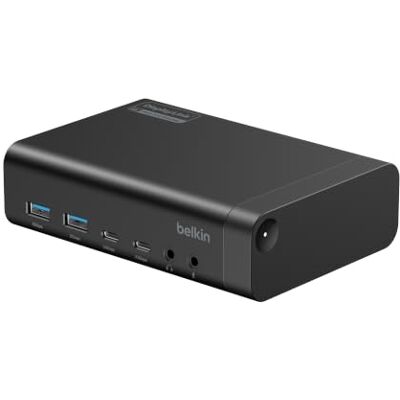 Belkin Connect Dock 14-En-1, 140 W, Affichage Double, USB-C 4K 60 Hz, DisplayLink, Transfert De 10 Gbit/s, Port Ethernet De 1 Gbit/s, Extension De Connexion Pour Ordinateurs Portables Belkin Connect Dock 14-En-1, 140 W, Affichage Double, USB-C 4K 60 Hz, DisplayLink, Transfert De 10 Gbit/s, Port Ethernet De 1 Gbit/s, Extension De Connexion Pour Ordinateurs Portables
