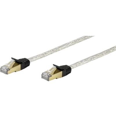 Vivanco Câble réseau Cat 6 1:1 commuté avec contacts plaqués or et double blindage, fiche RJ45 5 m transparent Vivanco Câble réseau Cat 6 1:1 commuté avec contacts plaqués or et double blindage, fiche RJ45 5 m transparent