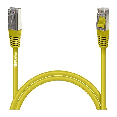 Waytex 32061 Câble Ethernet Réseau RJ45 Cat 5e FTP 100MHz Blindé couleur Compatible PC, Routeur, Modem, Switch Consoles de jeux, TV, amplificateur réseau – 1m, Jaune Waytex 32061 Câble Ethernet Réseau RJ45 Cat 5e FTP 100MHz Blindé couleur Compatible PC, Routeur, Modem, Switch Consoles de jeux, TV, amplificateur réseau – 1m, Jaune