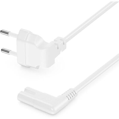 deleyCON 10m Câble D’alimentation Fiche Euro 90° vers Prise C7 90° Blanc Câble d'alimentation européen, câble pour petits appareils avec fiche européenne plate coudée et prise C7 coudée à 90° deleyCON 10m Câble D’alimentation Fiche Euro 90° vers Prise C7 90° Blanc Câble d'alimentation européen, câble pour petits appareils avec fiche européenne plate coudée et prise C7 coudée à 90°