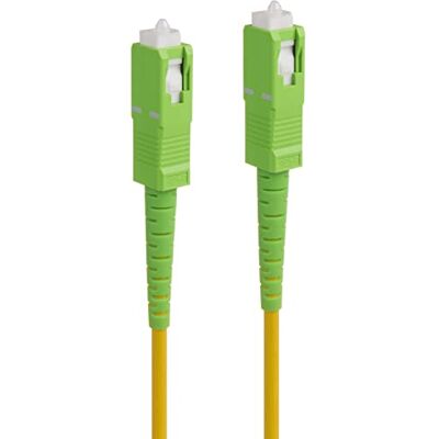 Maclean MCTV-436 Câble à fibre optique SC/APC vers SC/APC Câble patch Simplex Singlemode Câble à fibre optique Jaune/vert (10 mètres) Maclean MCTV-436 Câble à fibre optique SC/APC vers SC/APC Câble patch Simplex Singlemode Câble à fibre optique Jaune/vert (10 mètres)