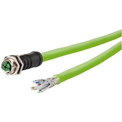 Câble réseau Metz Connect M12 - Vert, 1m, CAT 6A, S/FTP Câble réseau Metz Connect M12 - Vert, 1m, CAT 6A, S/FTP