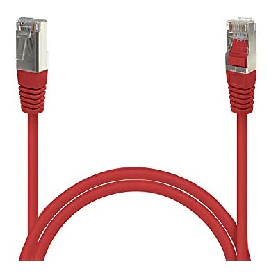 Waytex 33508 Cordon réseau RJ45 Cat6 Blindé FTP 1 m Rouge Waytex 33508 Cordon réseau RJ45 Cat6 Blindé FTP 1 m Rouge