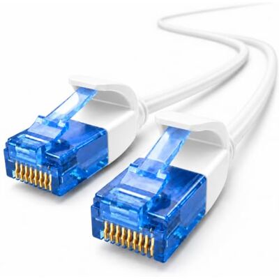 1aTTack.de 659930 Câble Cat6 Cat.6 Câble réseau Cat 5m câble patch câble fin (petit diamètre très flexible) 1000 Mbit/s 1 pièce blanc 1aTTack.de 659930 Câble Cat6 Cat.6 Câble réseau Cat 5m câble patch câble fin (petit diamètre très flexible) 1000 Mbit/s 1 pièce blanc