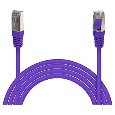 Waytex 33574 Câble Ethernet Réseau RJ45 Cat 6 FTP 250MHz Blindé 100% cuivre Compatible PC, Imprimante, Box, Routeur, Switch réseau, Consoles de Jeux, TV – 5m, Violet Waytex 33574 Câble Ethernet Réseau RJ45 Cat 6 FTP 250MHz Blindé 100% cuivre Compatible PC, Imprimante, Box, Routeur, Switch réseau, Consoles de Jeux, TV – 5m, Violet