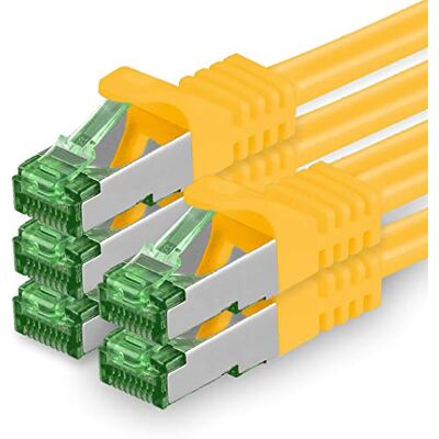 1aTTack.de Câble Réseau CAT7 CAT 7 SFTP 5 pièces 1.0 m Ethernet LAN DSL Modem Routeur Jaune 1aTTack.de Câble Réseau CAT7 CAT 7 SFTP 5 pièces 1.0 m Ethernet LAN DSL Modem Routeur Jaune