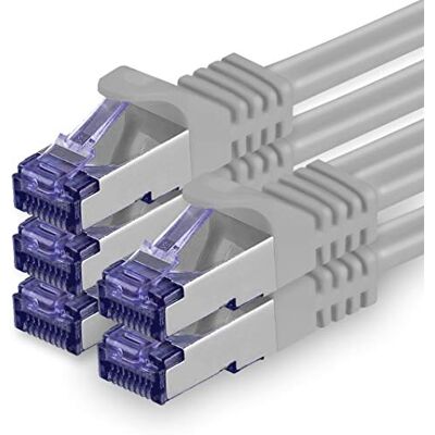 1aTTack.de Câble Réseau CAT7 CAT 7 SFTP 5 pièces 1.50 m Ethernet LAN DSL Modem Routeur 5 pièces gris 1aTTack.de Câble Réseau CAT7 CAT 7 SFTP 5 pièces 1.50 m Ethernet LAN DSL Modem Routeur 5 pièces gris