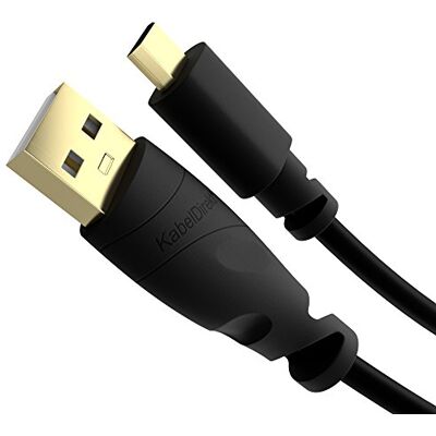 KabelDirekt – Câble Micro USB – 1m USB 2.0, câble de charge et synchro, noir KabelDirekt – Câble Micro USB – 1m USB 2.0, câble de charge et synchro, noir