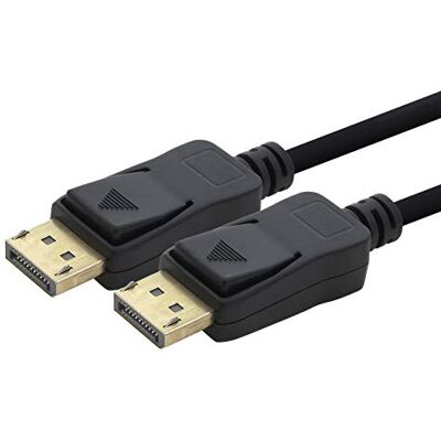 1aTTack.de 2 x câble DP 4K 60 Hz 3,0 m Câble Displayport, bande passante DP 1.2 de max. 21,6 Gbit s 4K2K 60 Hz compatible avec 1.1, HDCP, DPCP noir 1aTTack.de 2 x câble DP 4K 60 Hz 3,0 m Câble Displayport, bande passante DP 1.2 de max. 21,6 Gbit s 4K2K 60 Hz compatible avec 1.1, HDCP, DPCP noir