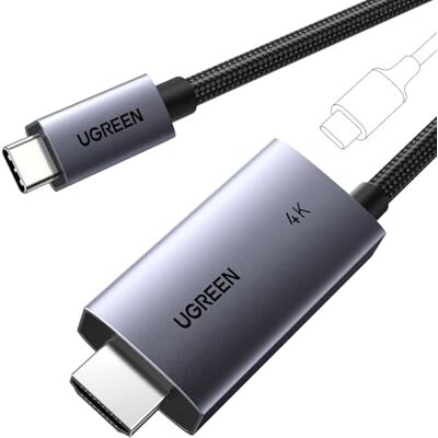 UGREEN 2M Câble USB C vers HDMI 4K 60Hz 18Gbps Adaptateur Thunderbolt Type C Charge PD 100W HDR Dolby Pour MacBook Air iPad iPhone 17 Pro Max Air 16 Plus Pro Max Galaxy S25 S24 UGREEN 2M Câble USB C vers HDMI 4K 60Hz 18Gbps Adaptateur Thunderbolt Type C Charge PD 100W HDR Dolby Pour MacBook Air iPad iPhone 17 Pro Max Air 16 Plus Pro Max Galaxy S25 S24