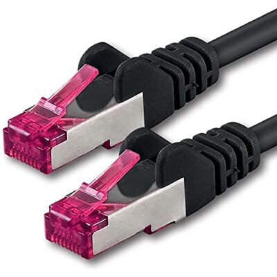 1aTTack.de 10m noir 1 pièce câble réseau CAT6a (10Gb/s) S-FTP CAT 6a Lanka câble certifié GHMT PIMF 500 MHz Cat5 Cat5e Cat6 Cat6a Cat7 pour switch, routeur, modem, Internet 1aTTack.de 10m noir 1 pièce câble réseau CAT6a (10Gb/s) S-FTP CAT 6a Lanka câble certifié GHMT PIMF 500 MHz Cat5 Cat5e Cat6 Cat6a Cat7 pour switch, routeur, modem, Internet