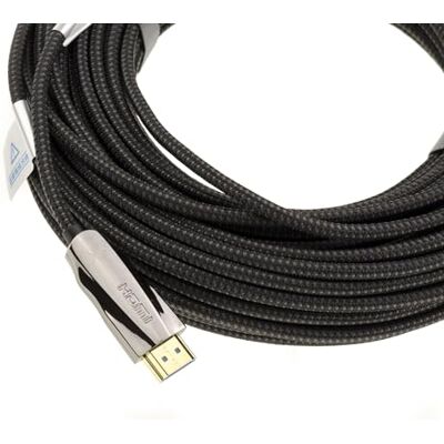 KALEA-INFORMATIQUE Cordon HDMI 8K 48Gbps 10M avec cœur en fibres optiques et aluminium pur, isolation aluminium et enveloppe externe nylon KALEA-INFORMATIQUE Cordon HDMI 8K 48Gbps 10M avec cœur en fibres optiques et aluminium pur, isolation aluminium et enveloppe externe nylon