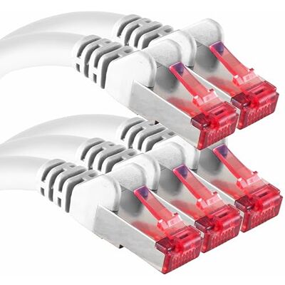 1aTTack.de Câble réseau Cat6 5x 0,5 m CAT6 blindage SFTP Câble de raccordement CAT.6 RJ45 Câble Ethernet Routeur LAN DSL Switch Panneau de brassage modem blanc 5 pièces 1aTTack.de Câble réseau Cat6 5x 0,5 m CAT6 blindage SFTP Câble de raccordement CAT.6 RJ45 Câble Ethernet Routeur LAN DSL Switch Panneau de brassage modem blanc 5 pièces