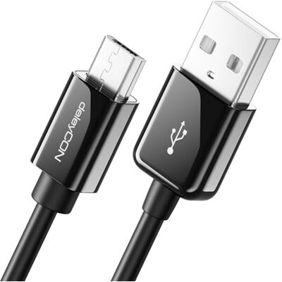 deleyCON 1m Micro USB Câble de Charge et de Données Compatible avec Téléphones Android, Smartphones, Tablettes, Lecteurs MP3, Appareils Photo, etc. Noir deleyCON 1m Micro USB Câble de Charge et de Données Compatible avec Téléphones Android, Smartphones, Tablettes, Lecteurs MP3, Appareils Photo, etc. Noir