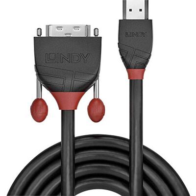 LINDY 36270 0.5m HDMI Type A (Standard) DVI-D Noir câble vidéo et adaptateur LINDY 36270 0.5m HDMI Type A (Standard) DVI-D Noir câble vidéo et adaptateur