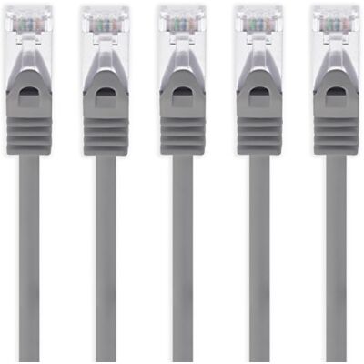 1aTTack.de 0,5m gris pack de 5 câbles réseau Cat7 Câble patch SFTP Câble brut Lankabel 10GB/s 500 MHz assemblé avec 2 fiches RJ45 Cat 6a 1aTTack.de 0,5m gris pack de 5 câbles réseau Cat7 Câble patch SFTP Câble brut Lankabel 10GB/s 500 MHz assemblé avec 2 fiches RJ45 Cat 6a